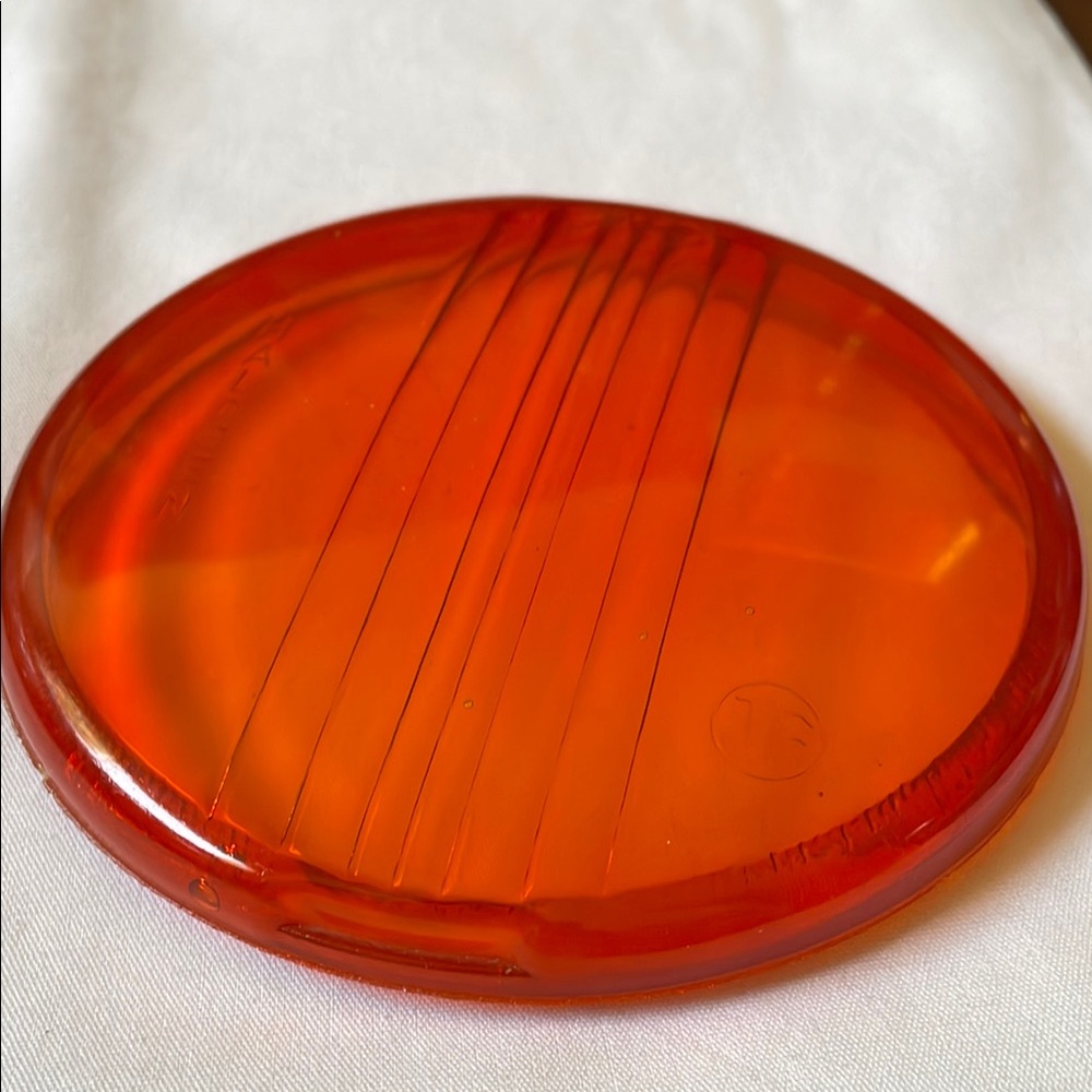 Vintage Hallogen JF Orange Amber Glass auto car glass light cover replacement